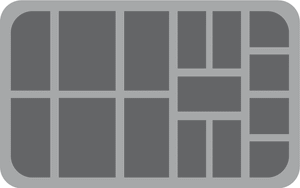 HS050IA03 50 mm de tamaño medio con 15 ranuras para Star Wars Imperial Assault Miniatures