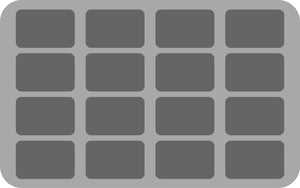 HS050KR07 Bandeja de espuma de 50 mm de tamaño medio para 16 figuras Krosmaster