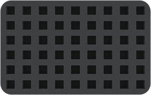 HS025WH14 25 mm half-size foam tray 54 square cut-outs for Warhammer