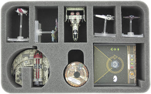 Feldherr Magnetic Box green for Star Wars X-WING Punishing One, 5 ships and accessories