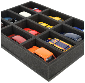 IU055A001 Foam insert for model cars 1:43 - 12 compartments