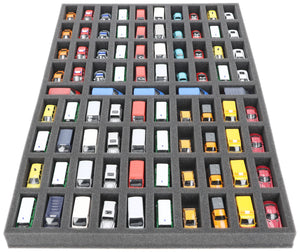 JV035A001 Foam insert for model cars 1:87 - 85 compartments
