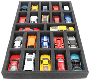 JV055A001 Foam insert for model cars 1:43 - 22 compartments