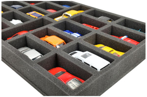 JV055A001 Foam insert for model cars 1:43 - 22 compartments