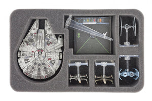 Maletín Feldherr MINI PLUS para X-Wing Millennium Falcon, YT-2400, Star Ships y accesorios