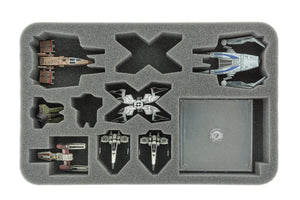 Estuche Feldherr MINI PLUS para X-Wing Scum and Villainy, Hound's Tooth y Slave 1