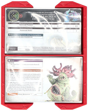 Feldherr Magnetic Box green for Warhammer Age of Sigmar: Warscroll Cards (70 x 121 mm) + Miniatures + Accessories