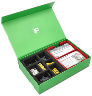 Feldherr Magnetic Box green for Warhammer Age of Sigmar: Warscroll Cards (70 x 121 mm) + Miniatures + Accessories