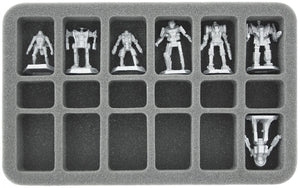 HS035A015 35 mm foam tray for miniatures in scale 1:72 (20 mm) - 18 compartments