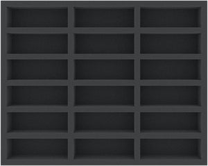 FSMEKT040BO 40 mm Full-Size foam tray with 18 compartments