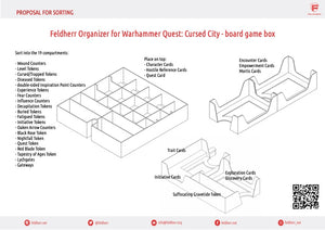 Feldherr Organizer inserts for Warhammer Quest: Cursed City - board game box