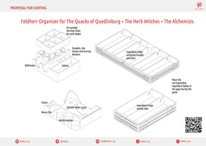Feldherr Organizer Insert for The Quacks of Quedlinburg + The Herb Witches + The Alchemists - core game box