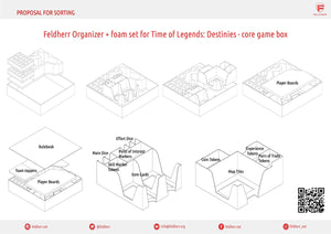 Feldherr Organizer Insert + foam set for Time of Legends: Destinies - core game box