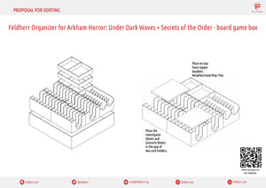 Feldherr Organizer Insert for Arkham Horror: Under Dark Waves + Secrets of the Order - board game box