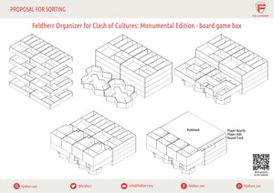 Feldherr Organizer Insert para Choque de Culturas: Edición Monumental - caja del juego de mesa