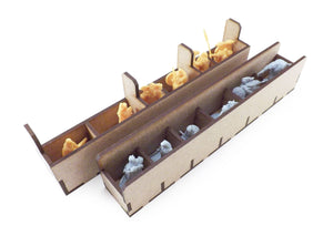 Boardgame Organizer Insert for Blood Rage and Mystics of Midgard, Gods of Asgard, 5 Players and all Kickstarter Exclusives