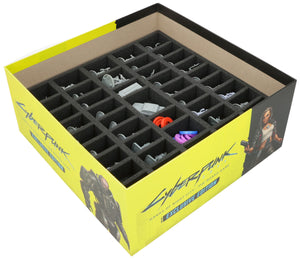 Feldherr foam insert for Cyberpunk 2077: Gangs of Night City - The Board Game - Exclusive Edition + Side Gig Expansion - core game box