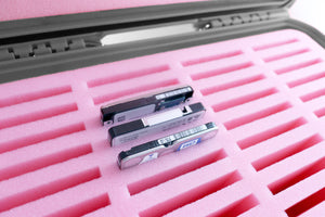 Protective case / transport case waterproof for 2.5'' SSD / HDD hard drives - 48 compartments