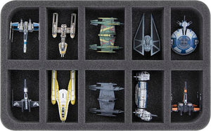 Transporter con 2 cajas de almacenamiento para Star Wars X-Wing Empire y Rebels