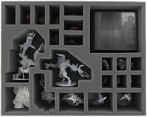 Transporter with 2 XL storage boxes for Zombicide Black Plague Kickstarter Knight Pledge